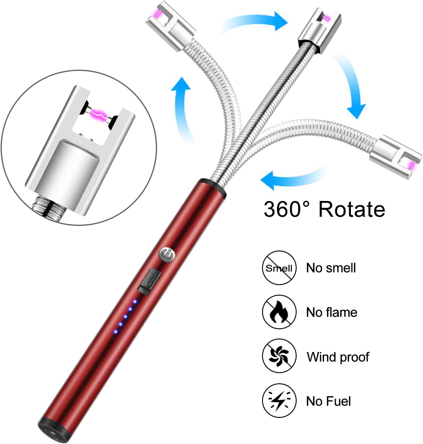 🔥 Electric USB Rechargeable Lighter – Smart, Safe & Windproof