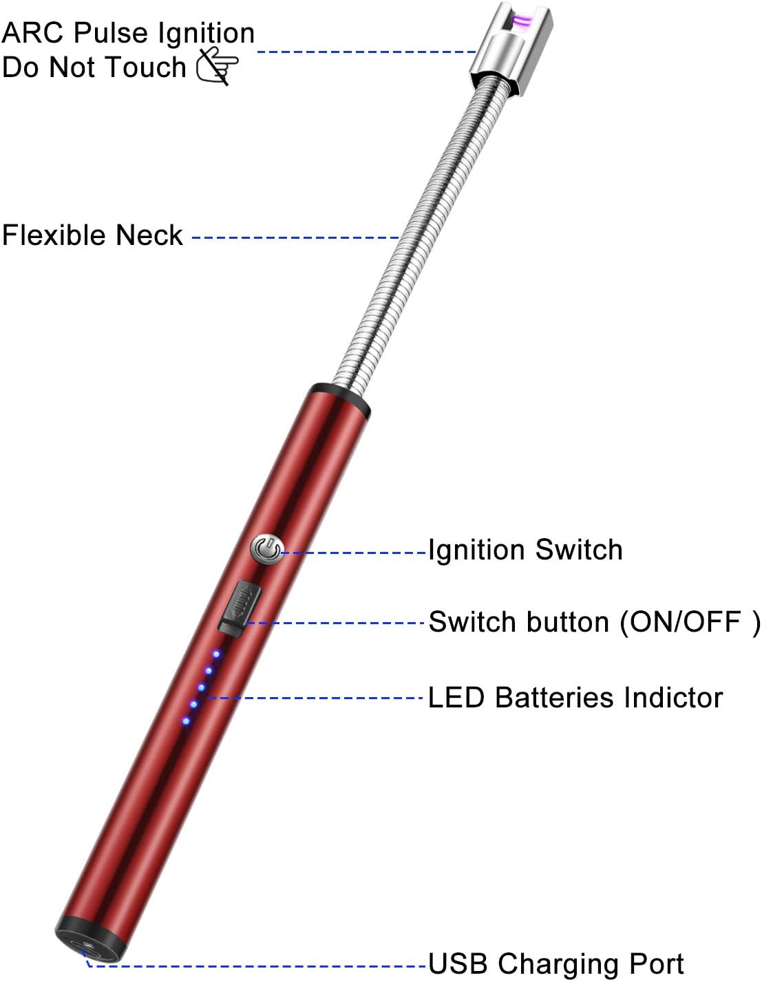 🔥 Electric USB Rechargeable Lighter – Smart, Safe & Windproof